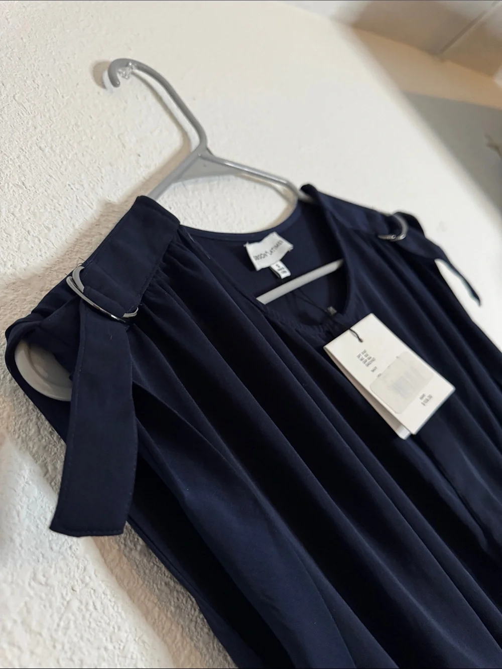 Gibson Latimer Dark Navy Sleeveless Drawstring Jumpsuit - Picture 5 of 7